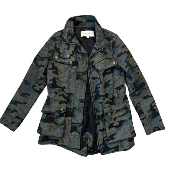Veronica Beard Camouflage Wool Blend Utility Jacket  S8 - Picture 1 of 15